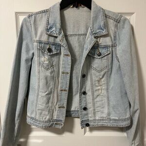 Light wash denim jacket